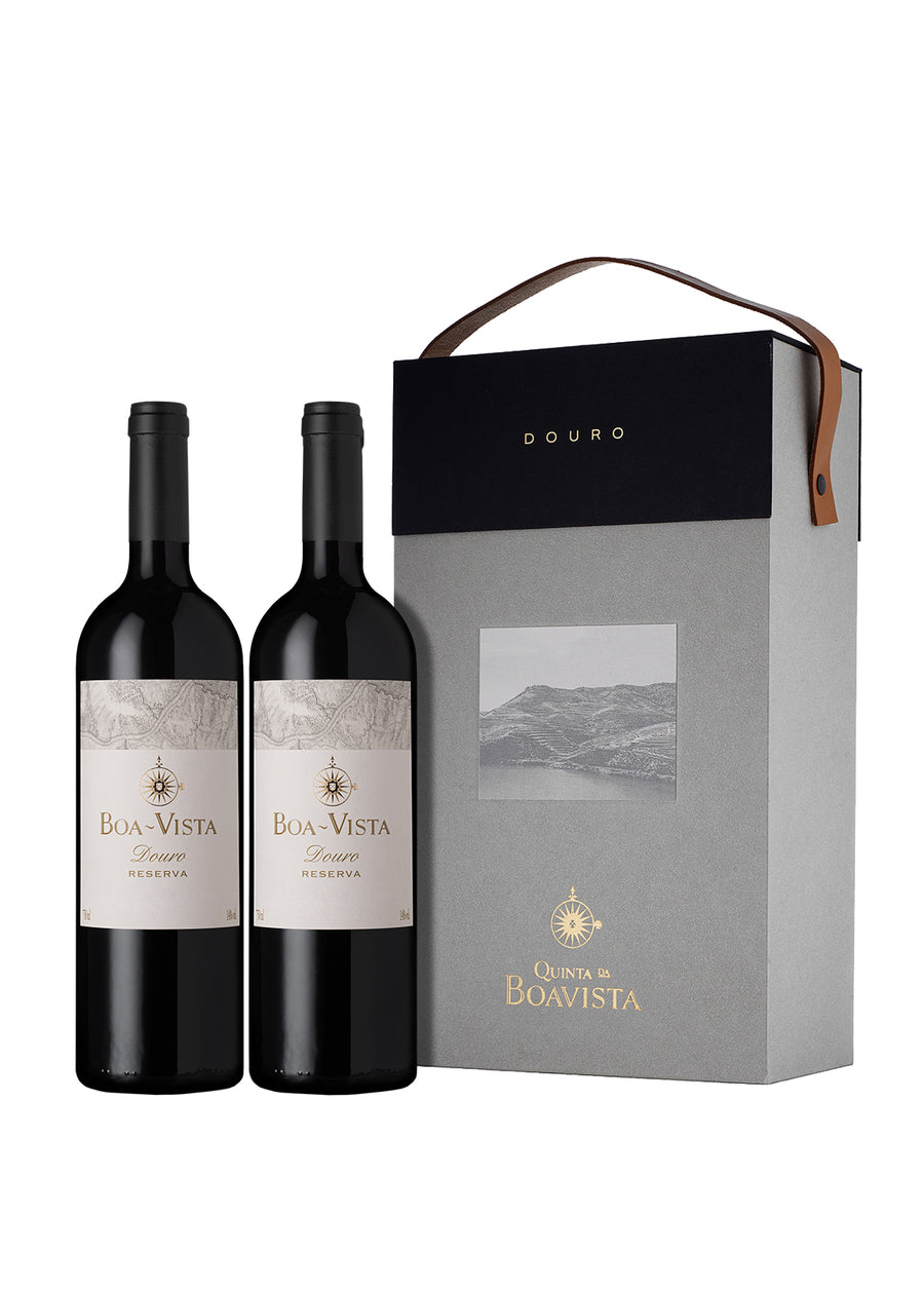 GIFT PACK 2 GARRAFAS VINHO DOURO BOA-VISTA RESERVA TINTO 2020