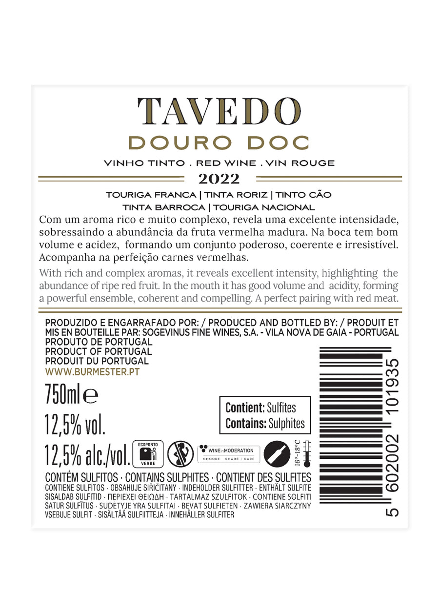 VINHO DOURO TAVEDO TINTO 2022