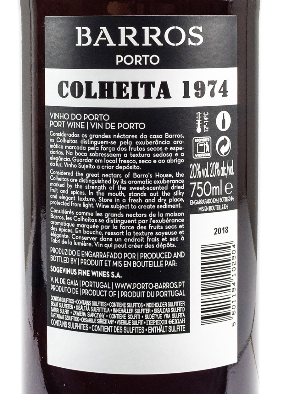 VINHO DO PORTO BARROS KIT GARRAFA COLHEITA 1974 EDIÇÃO 25 ABRIL 0.75 L