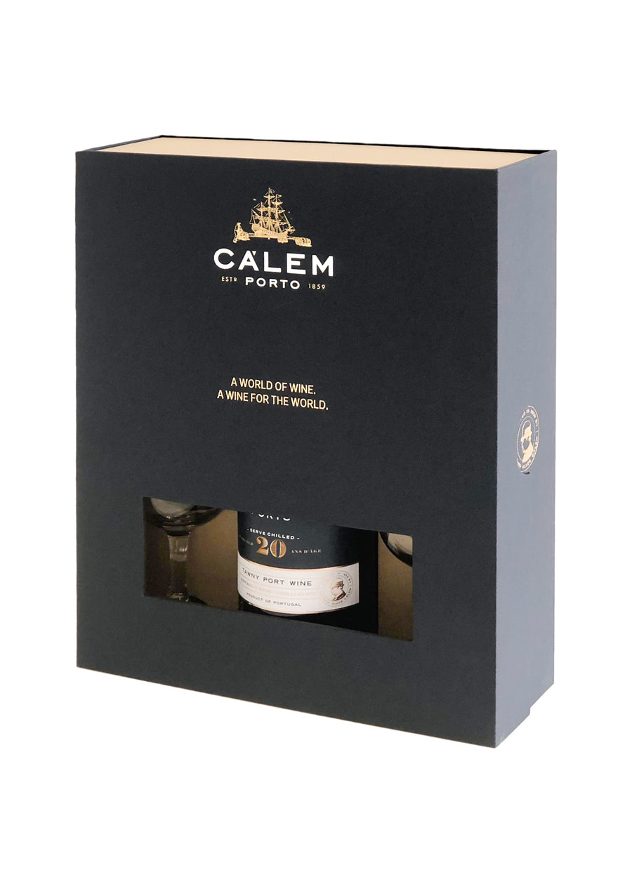 GIFT PACK CÁLEM 20Y TAWNY + 2 CÁLICES