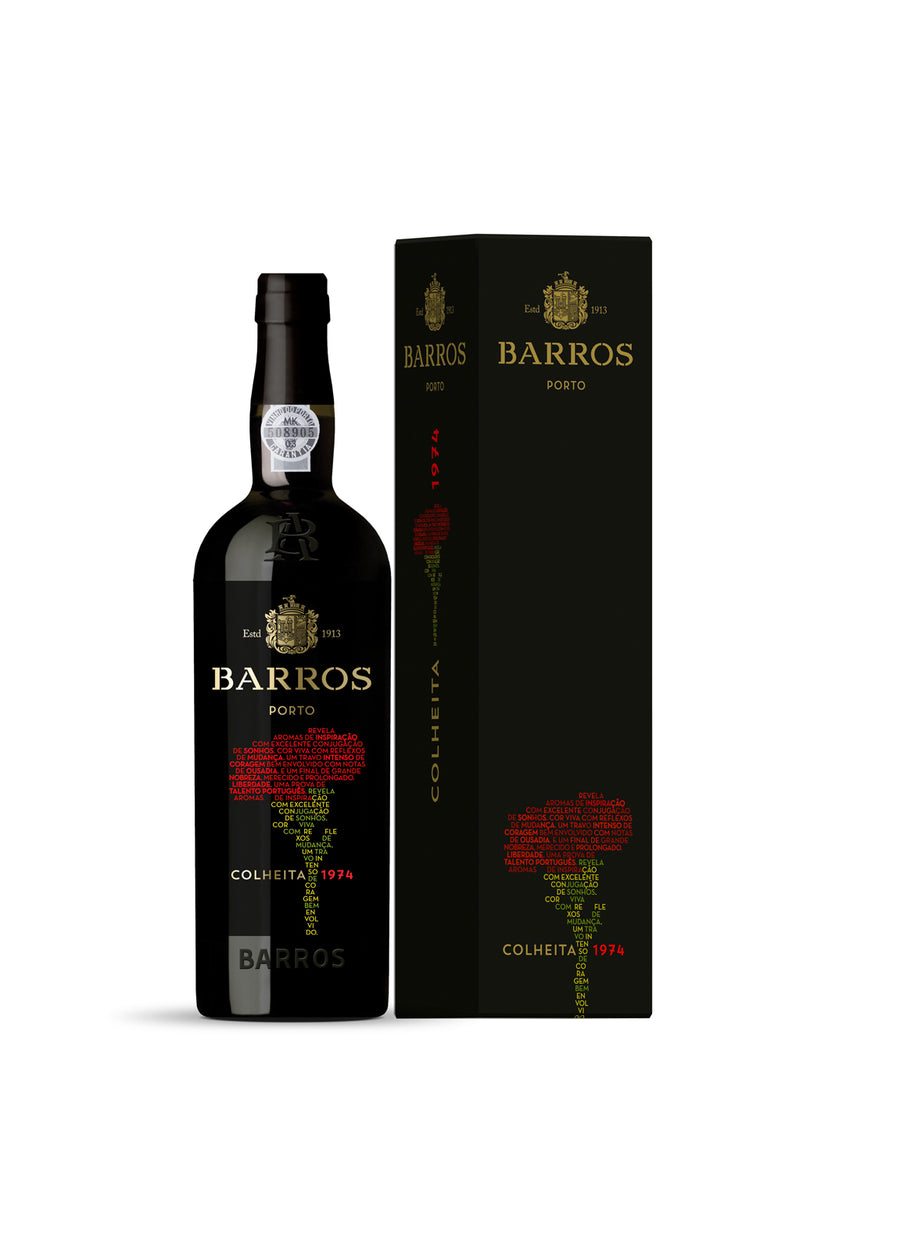 VINHO DO PORTO BARROS KIT GARRAFA COLHEITA 1974 EDIÇÃO 25 ABRIL 0.75 L