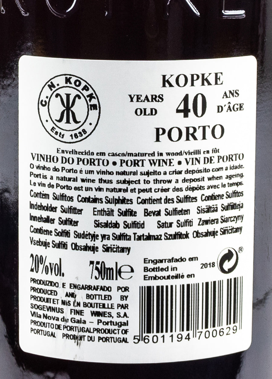 VINHO DO PORTO - KOPKE 40 ANOS TAWNY 0,75L