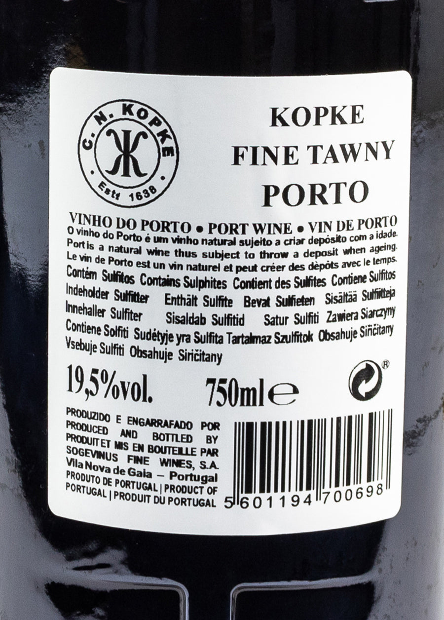 VINHO DO PORTO TINTO - KOPKE FINE TAWNY 0,75L